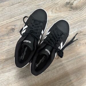 Adidas Men's Black and White Sneakers